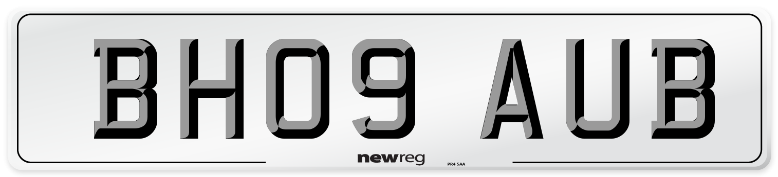 BH09 AUB Number Plate from New Reg